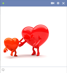 Facebook baby heart emoticon