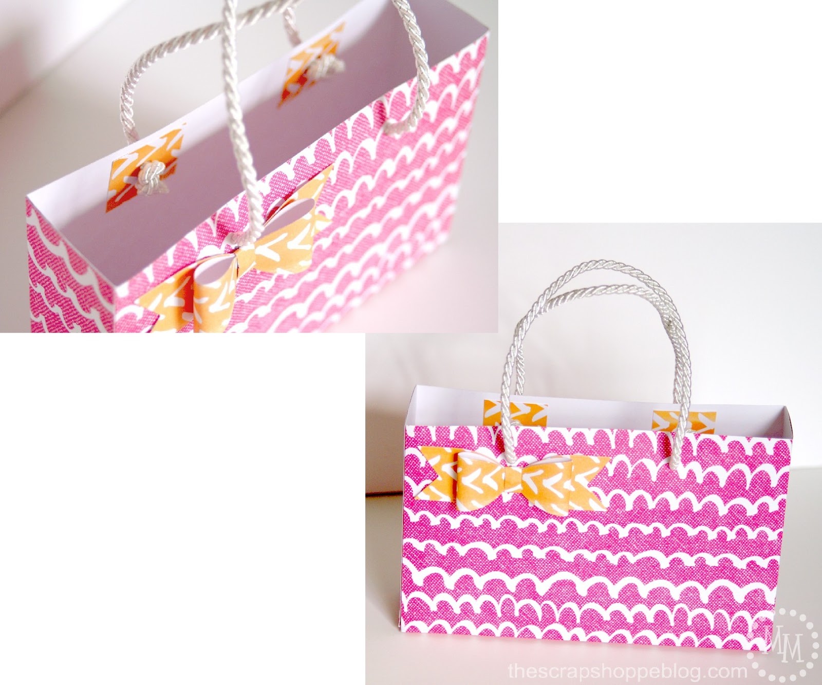 scrapbook paper gift bag