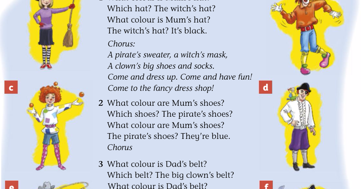 YEAR 3 UNIT 2. FANCY DRESS SHOP SONG