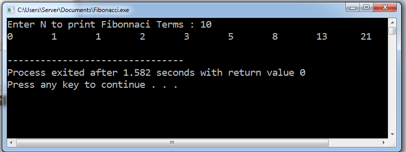 Program to Print Fibonacci Series in C++. - Narendra Aliani