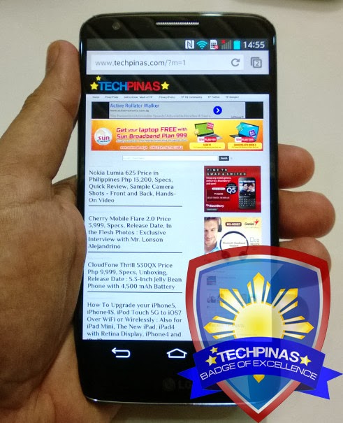 LG G2, TechPinas Badge of Excellence