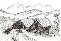 scene mountain drawing mountains sketch moutain doodling papa kantri posted am illustration february category