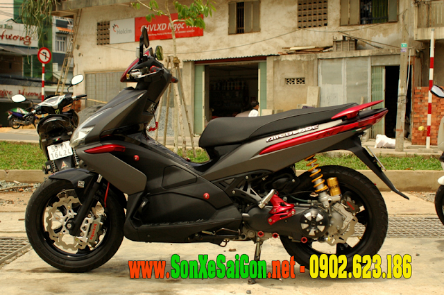 Sơn xe Air Blade 2008 màu đen nhám Lamborghini  SƠN XE GIÁ RẺ