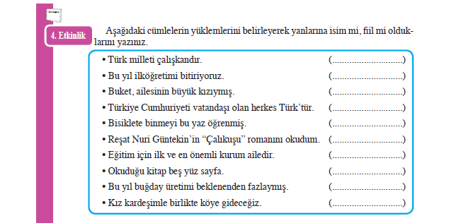 8. SINIF TÜRKÇE DERSİ ÇALIŞMA KİTABININ DİL BİLGİSİ YÖNÜNDEN