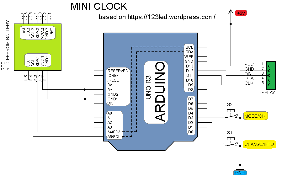 Arduino tehNiq: Matrix clock with alarm
