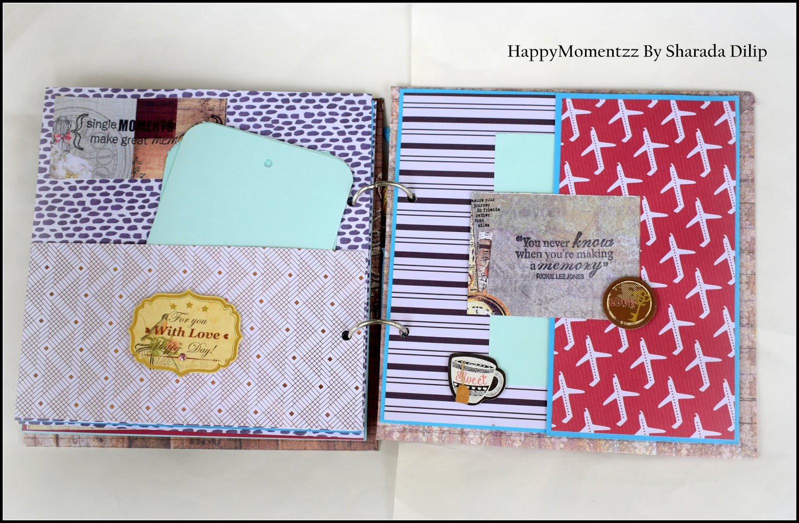 HappyMomentzz crafting by Sharada Dilip Handmade Farewell scrapbook