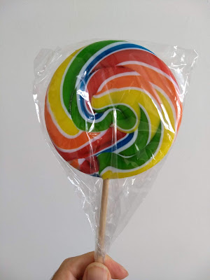 a brightly coloured lollipop
