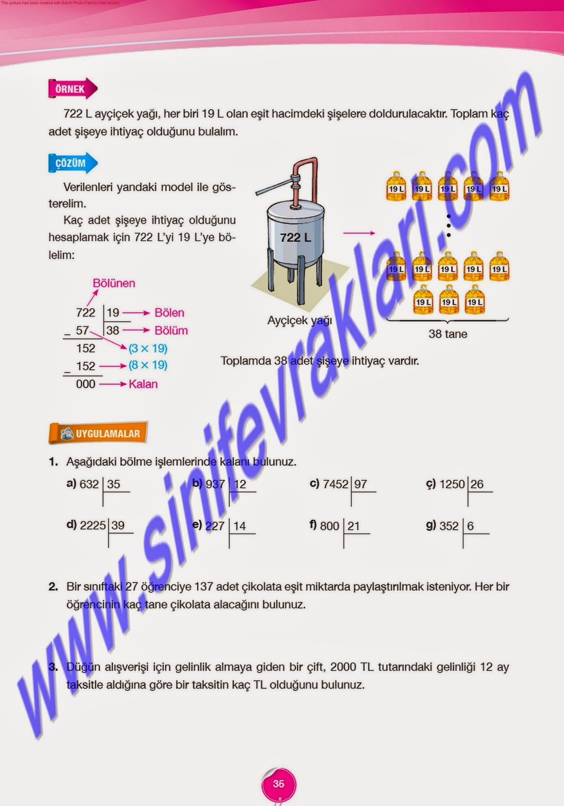 5. Sinif Matematik Pasifik Yayinlari Ders Kitabi Cevaplari Sayfa 35