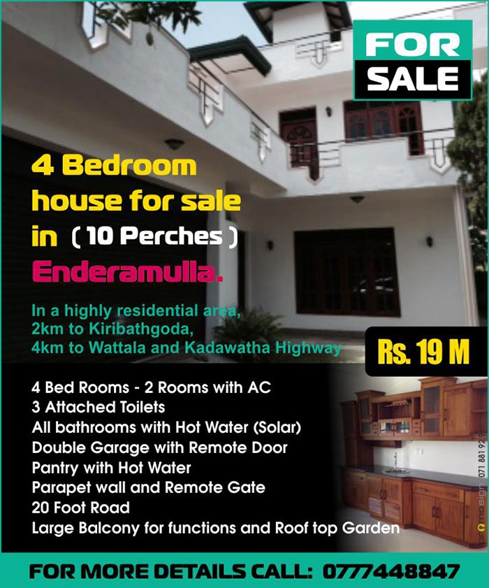 House for Sale in Enderamulla - Kadawatha.