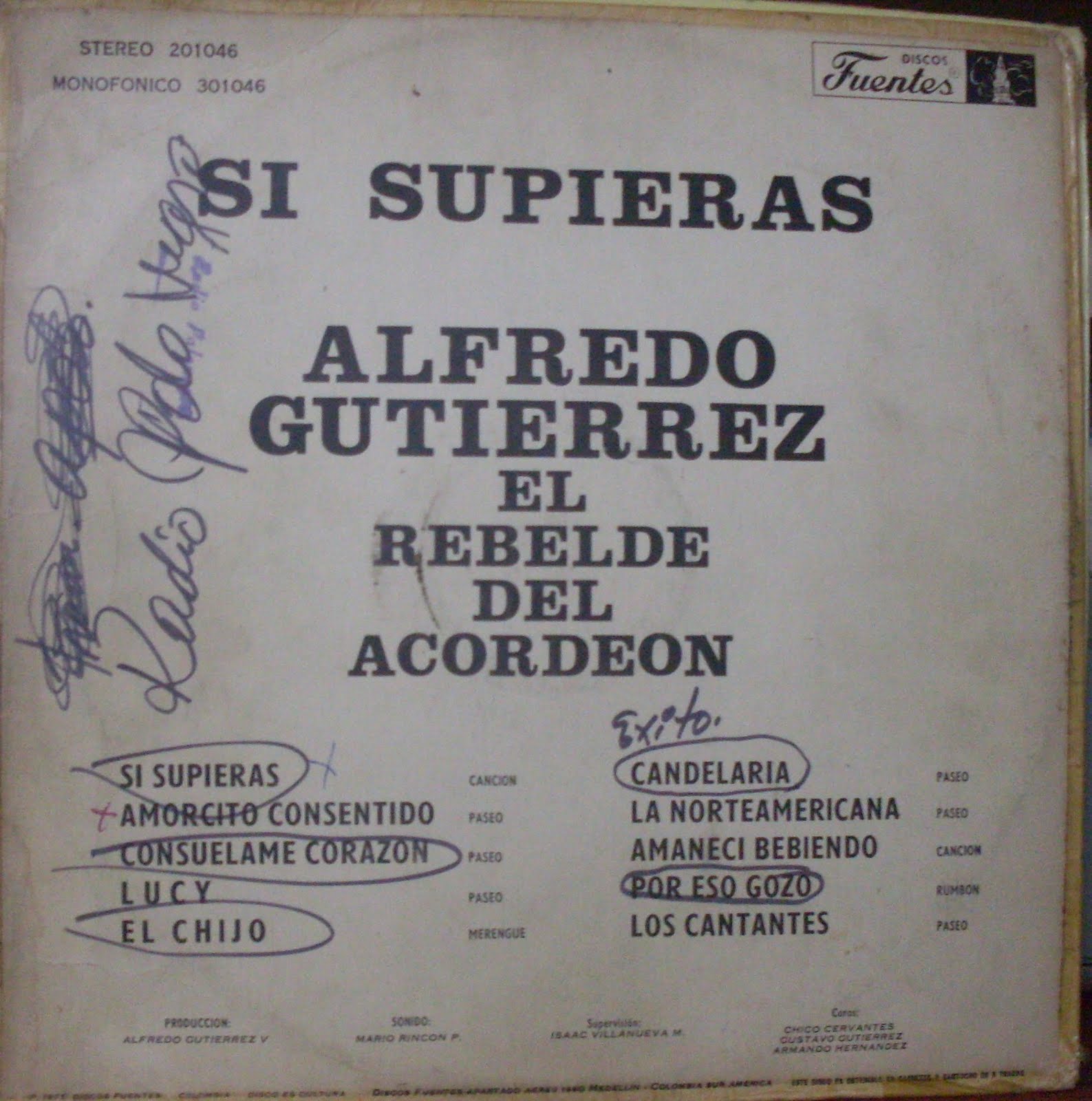 Ritmo Tropical Cumbia del Ayer alfredo gutierressi supieras