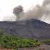 Filmado volcán en erupción desde un drone