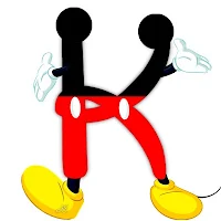 Original alfabeto inspirado en Mickey Mouse K.