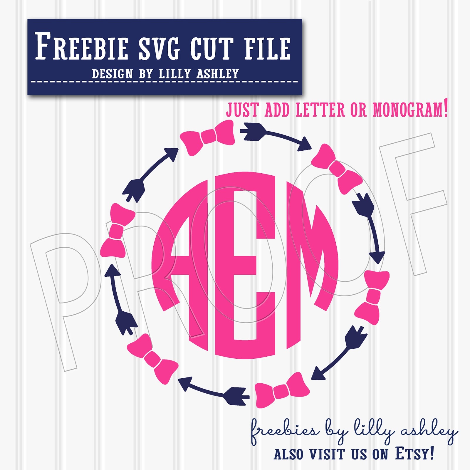 Download Make It Create Free Cut Files And Printables Free Monogram Svg Arrow Circle