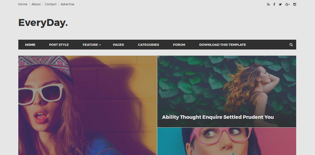 Everyday Simple Responsive Blogger Templates