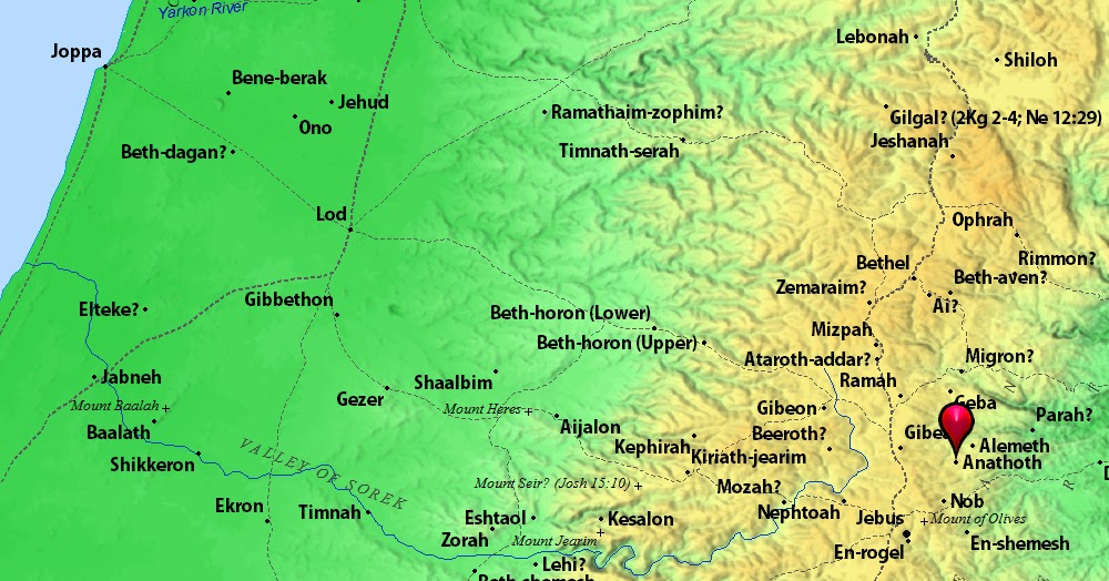 Anathoth Israel Map