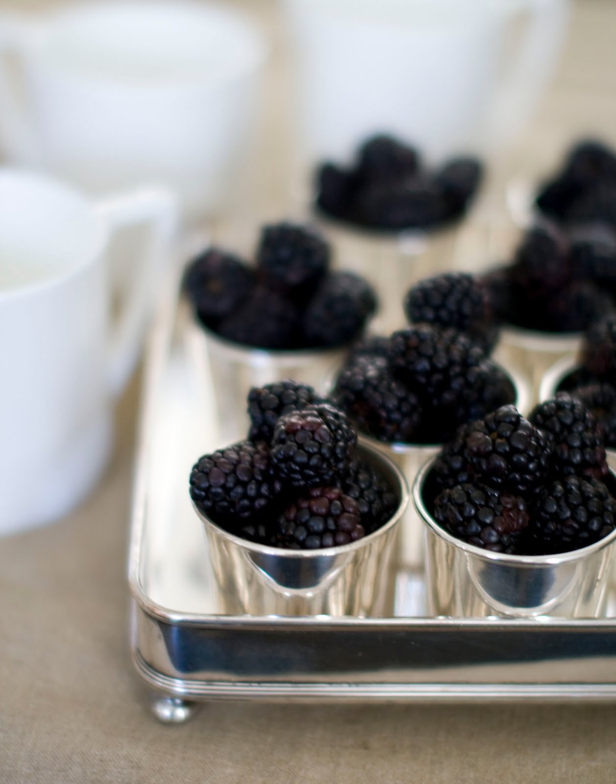 In the Country blackberries and cream