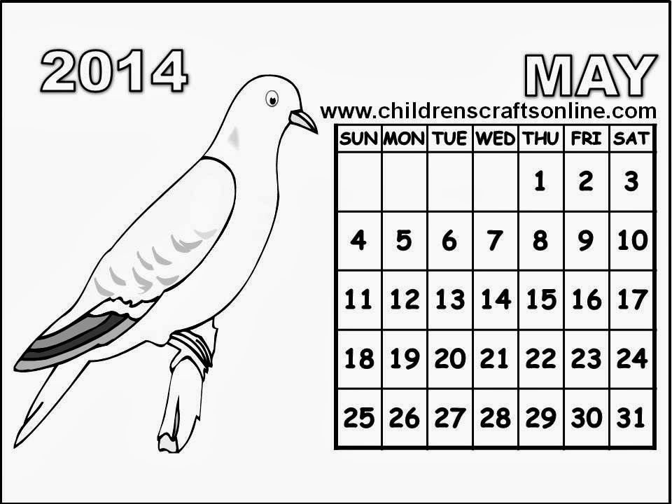 calendar coloring pages 2014 - photo #40