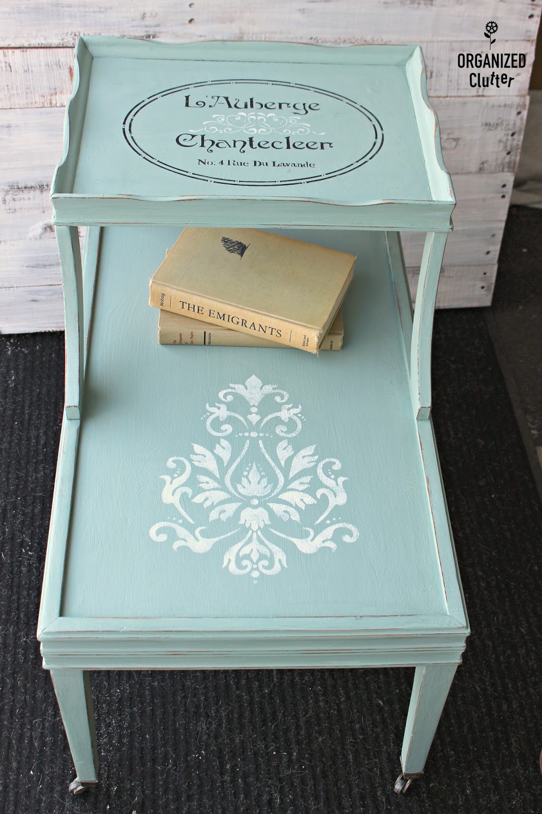 Thrift Shop Mid Century Modern End Table Upcycle Organized Clutter