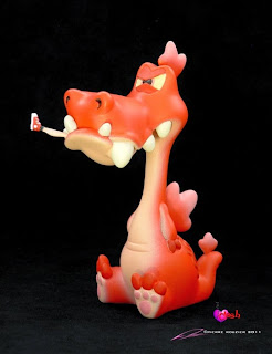Clash - Springtime Carnage - "Ragin' Red" edition - Designer collectible character toy by © Pierre Rouzier