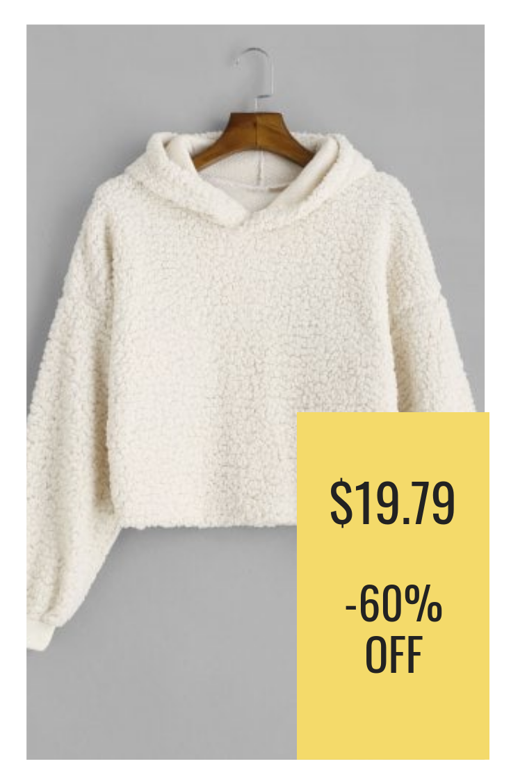 best deals shopping: Hooded Fluffy Hoodie