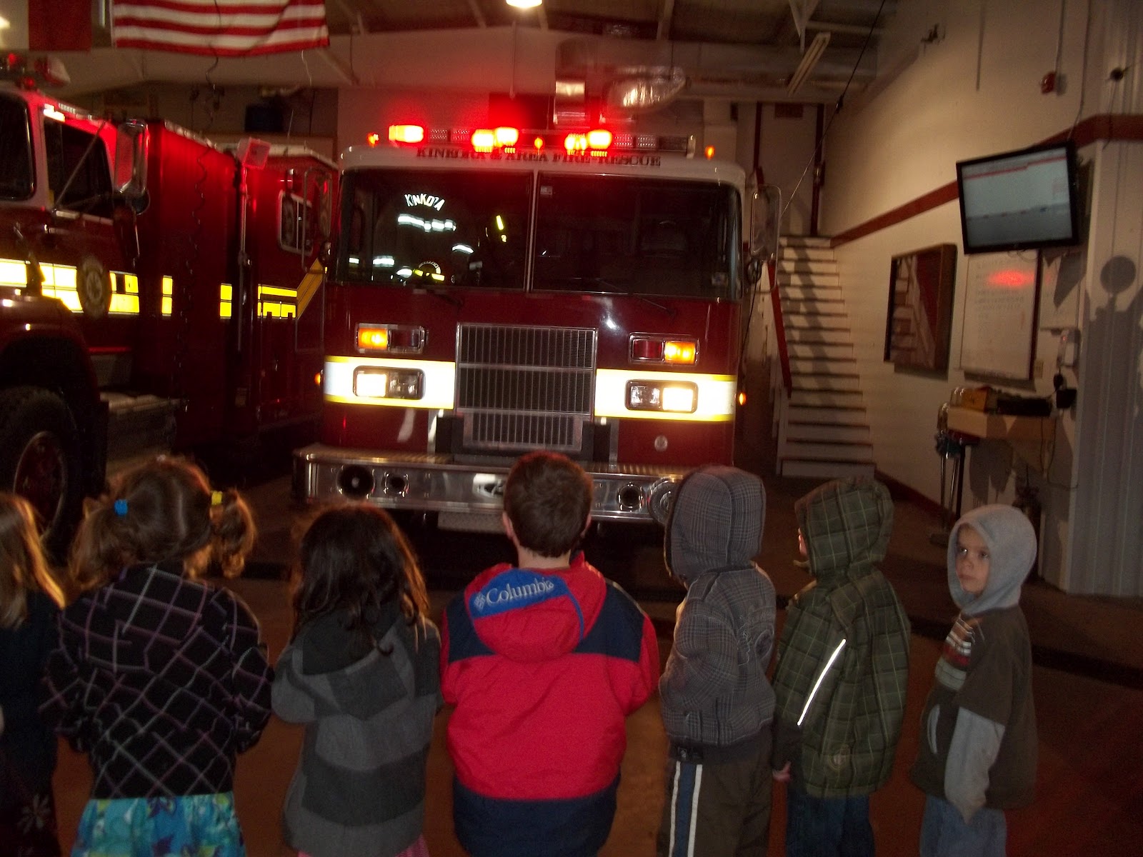 Kindergarten Kinkora Fire Department Field trip