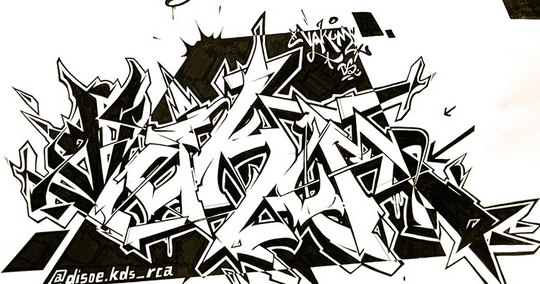 Gambar Grafiti Hitam Putih 3d ~ galeri gambar hade