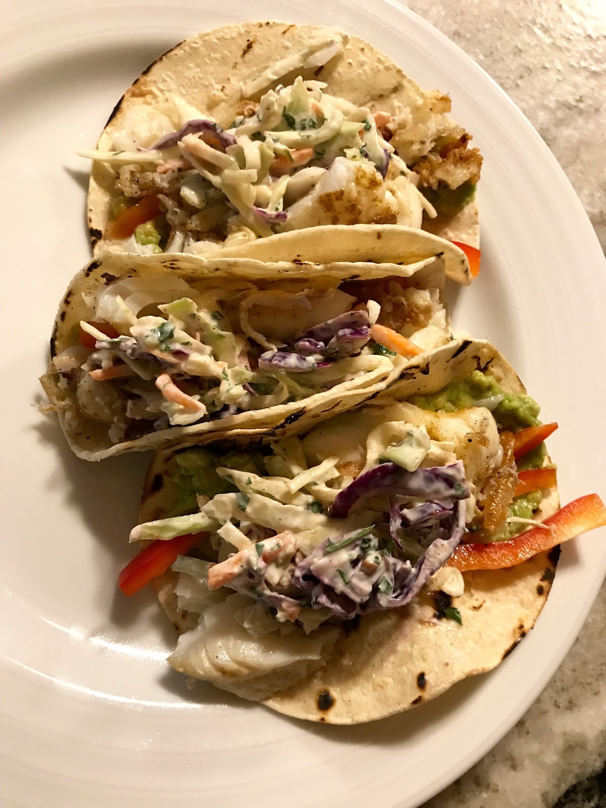 leap Skillet Grilled Fish Tacos with Cilantro Crema Slaw