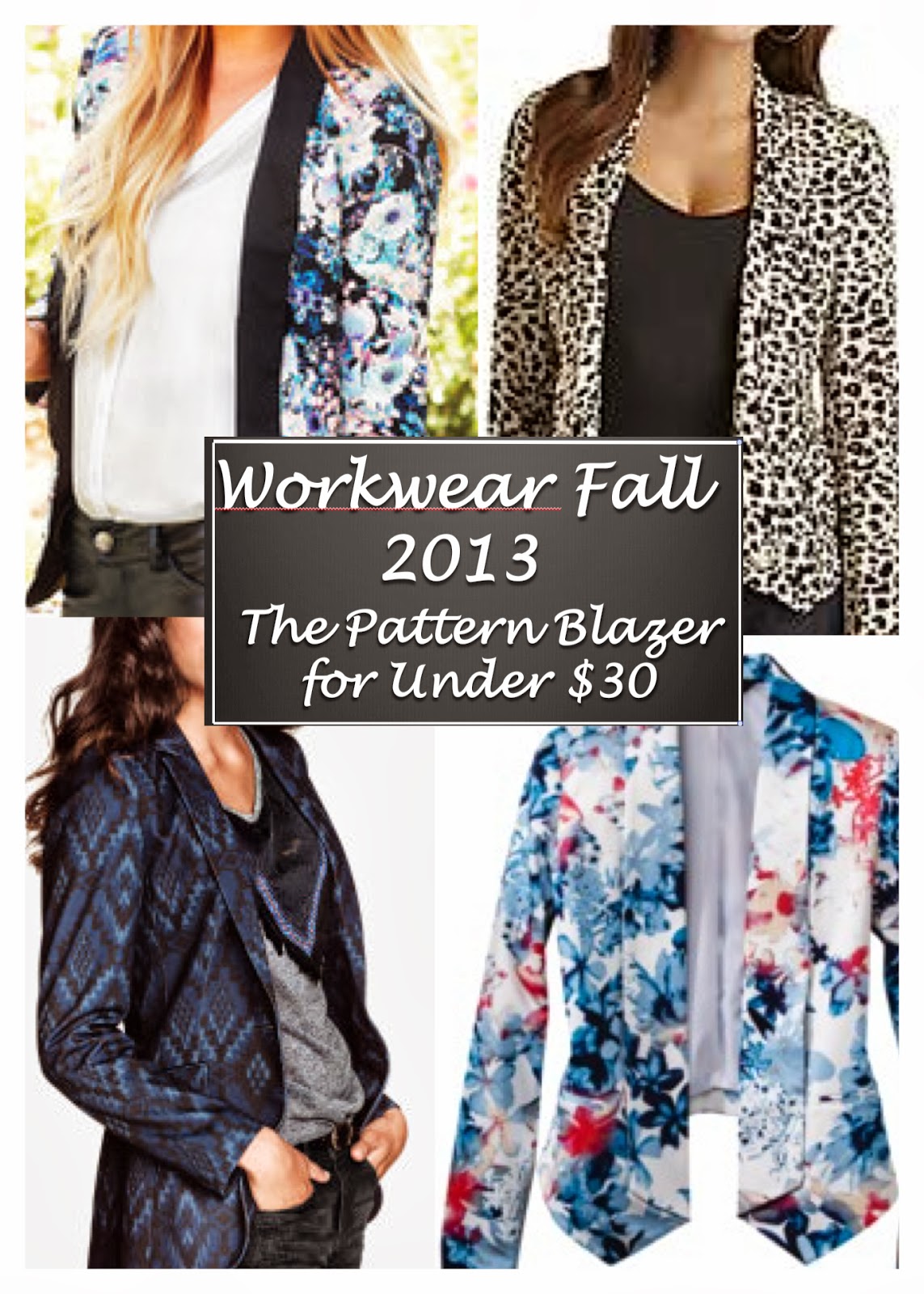 Fall Workwear: The Pattern Blazer {under $30} | LindsSays