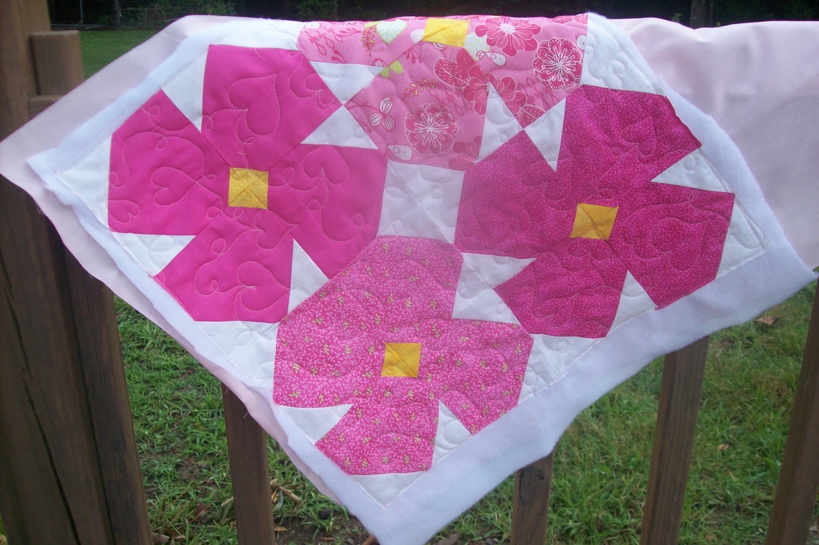 The Crafty Quilter's Closet Baby Quilt for a Baby.