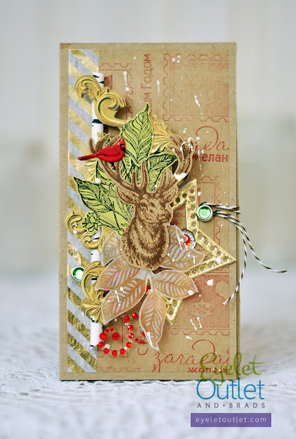 deer chocolate box | Eyelet Outlet DT @akonitt #box #chocolatebox #by_marina_gridasova #holidaybox #eyeletoutlet #lesiazgharda #enamels #enameldots #stamps