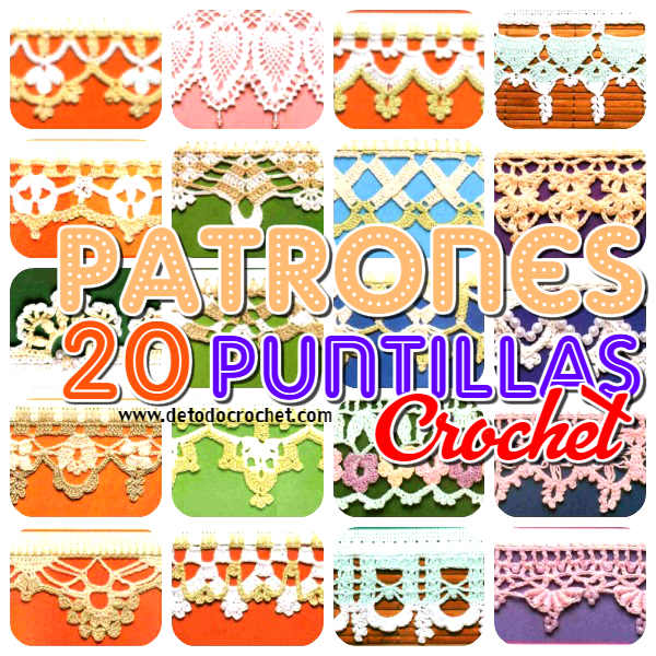 20 patrones de puntillas para tejer a crochet