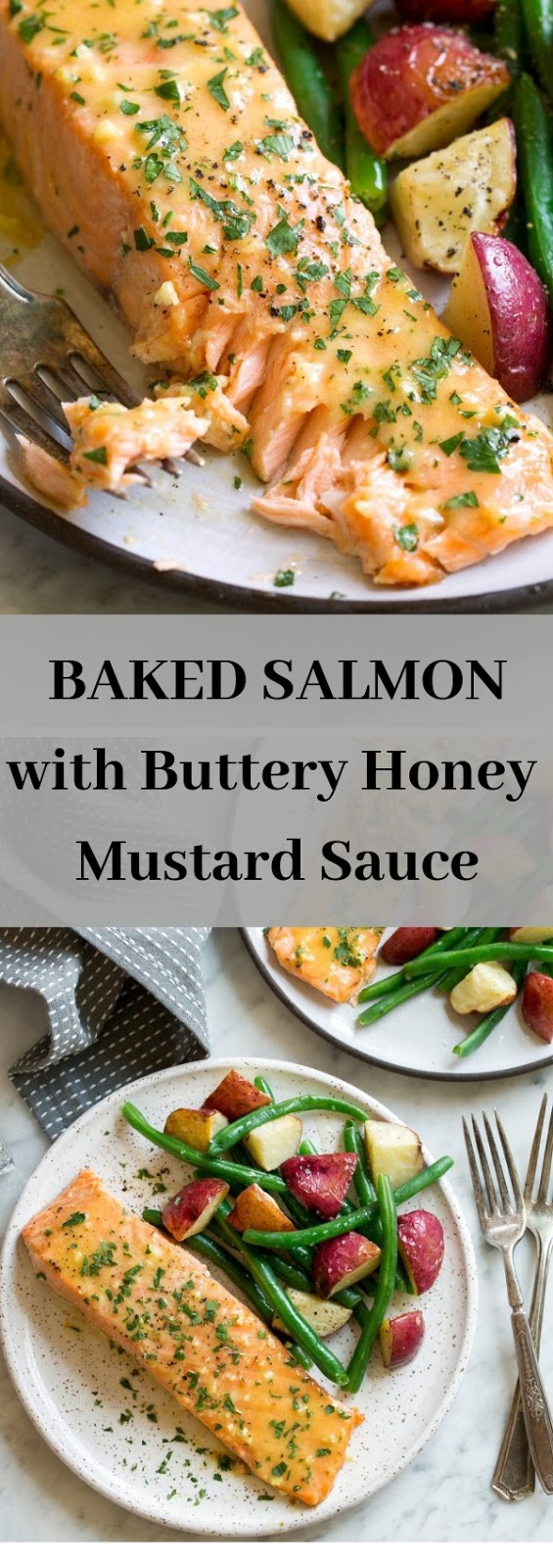 Baked Salmon with Buttery Honey Mustard Sauce