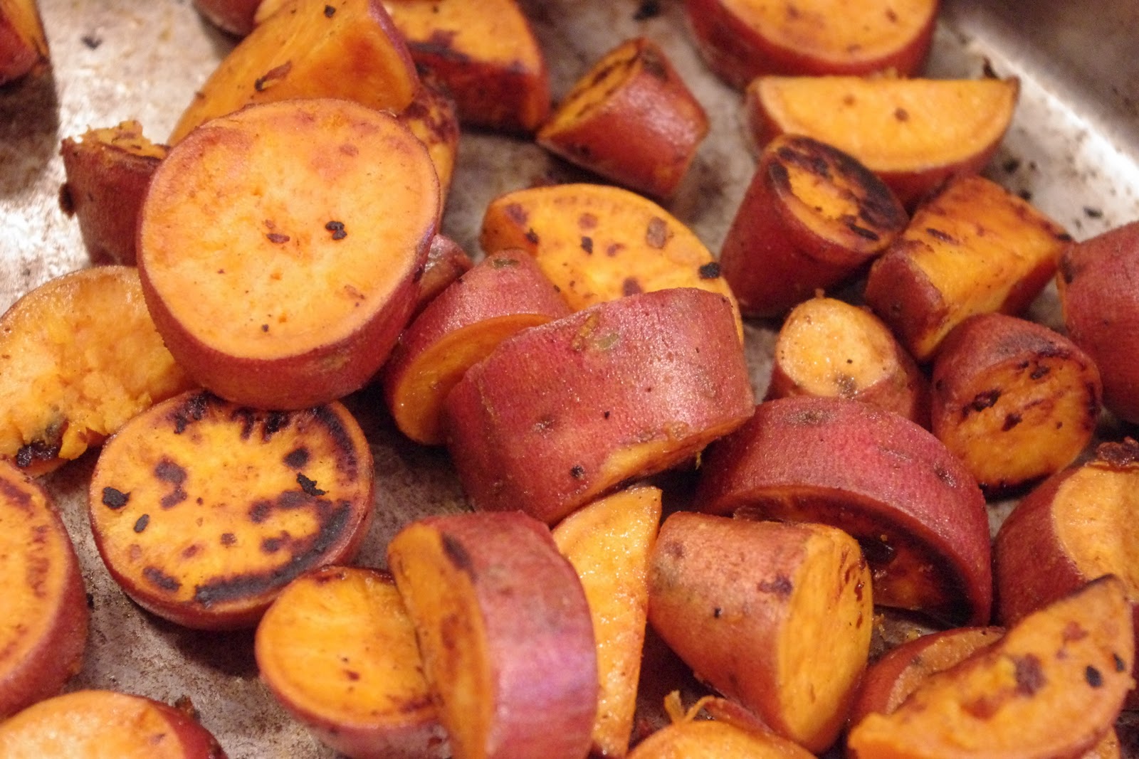 Bite me, I'm vegan Sauteed Yams with Garlic and Cayenne