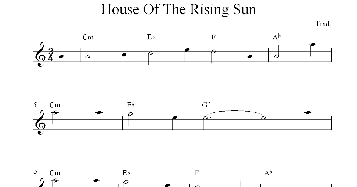 Free Printable Sheet Music House Of The Rising Sun Free Alto Saxophone Sheet Music Notes,French Country Family Room Decorating Ideas