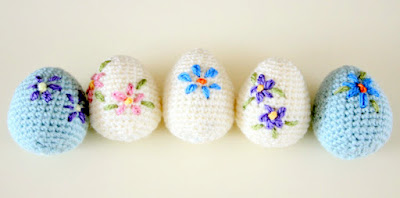 Amigurumi crochet embroidered easter egg