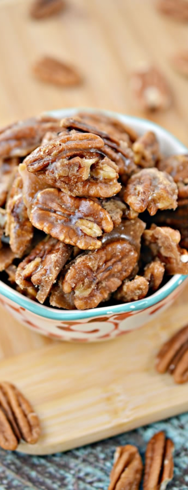 rovieshone food recipes Keto Caramel Coated Pecans