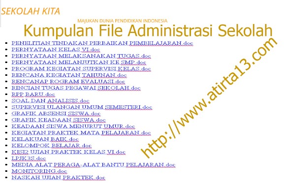 Kumpulan [ 56 ] File Manajemen Lengkap Keperluan Sekolah Dan Kelas
Tahun 2015-2016