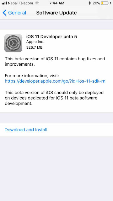 You can easily download iOS 11 Developer beta 5 configuration profile and install on your iPhone, iPad and iPod Touch without Developer Account or Computer