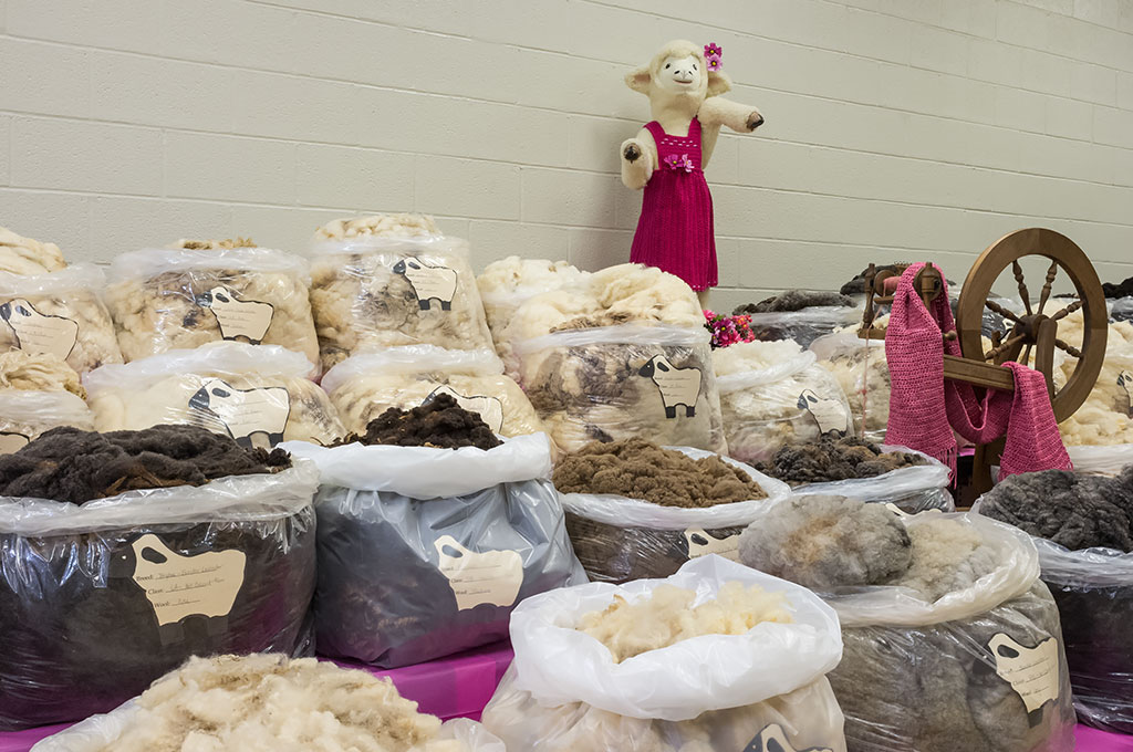 Bags of Wool at the York Fair