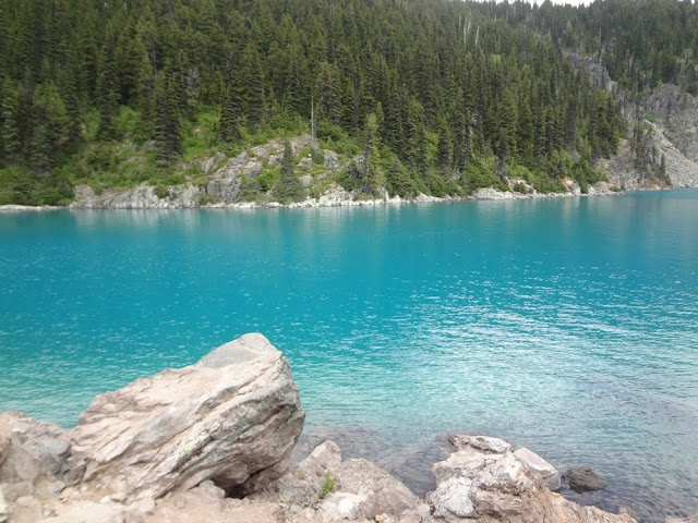 Turquoise water of Garibaldi Lake