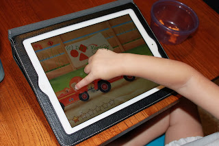 picture prompts to complete task in FireTrucks: 911 iPad app
