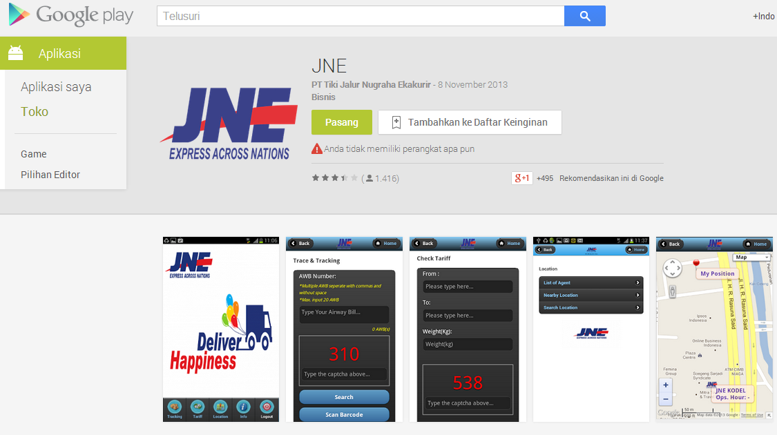 Download JNE di Google Play