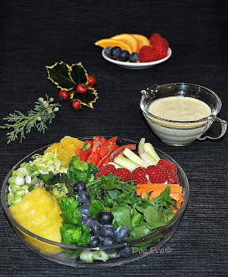 Fruchtiger Salat mit Dressing