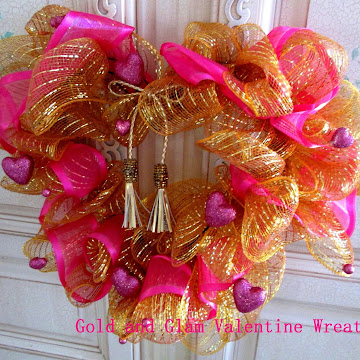  Gold and Glam Valentine Wreath