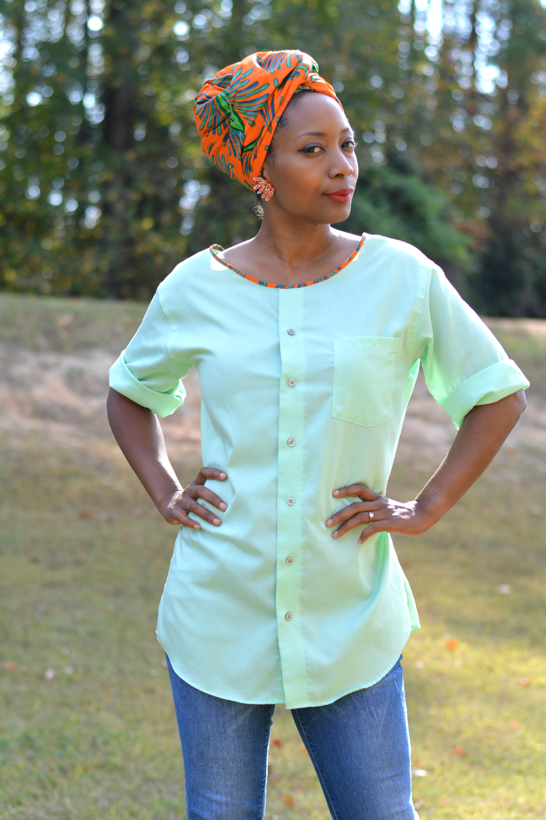 DIY Men's Shirt to Tunic Top