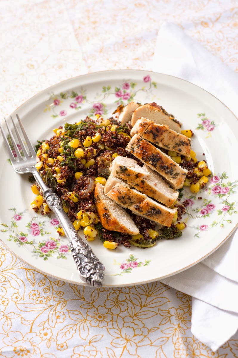 Rosemary Chicken with Corn Quinoa