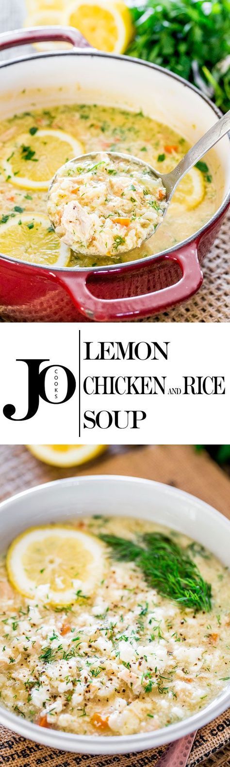 Lemon Rice and Chicken Soup