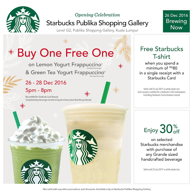 Starbucks Publika Shopping Gallery KL Opening Buy 1 Free 1 Promo