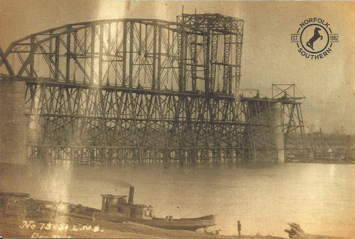 Industrial History: 1890 TRRA Merchants Bridge over Mississippi at St. Louis