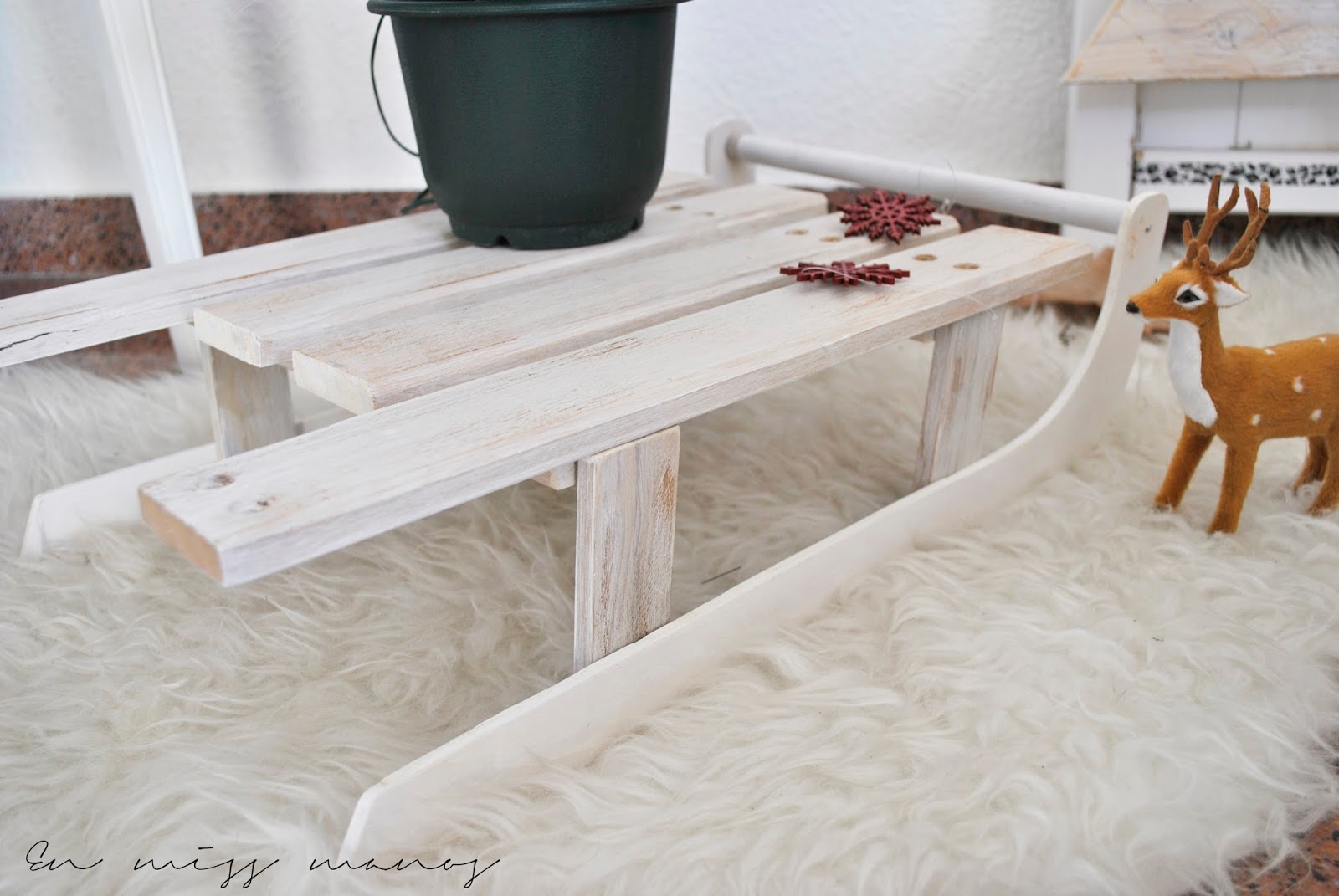 En Miss Manos: DIY Trineo navideño de madera